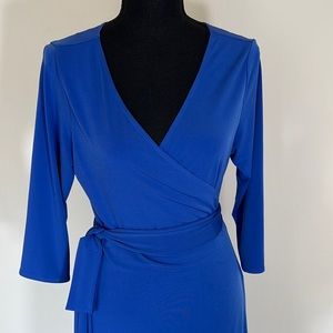 Vibrant blue wrap dress - MODA international